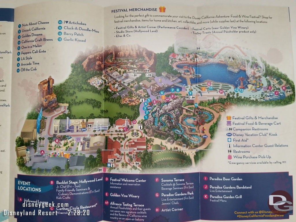 A look at the map in the guide.