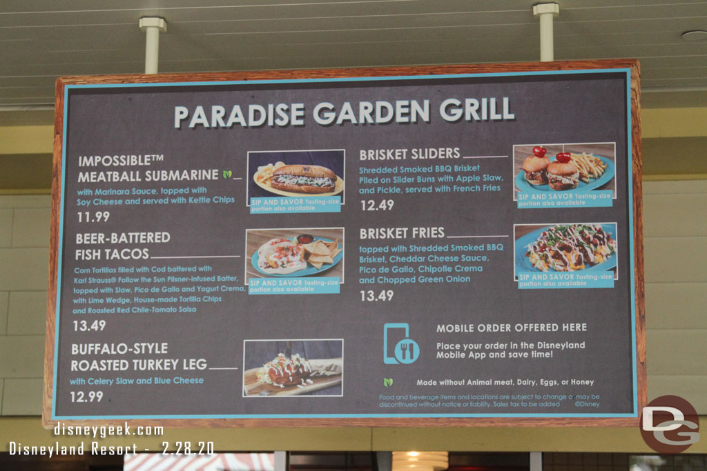 Garden Grill Menu