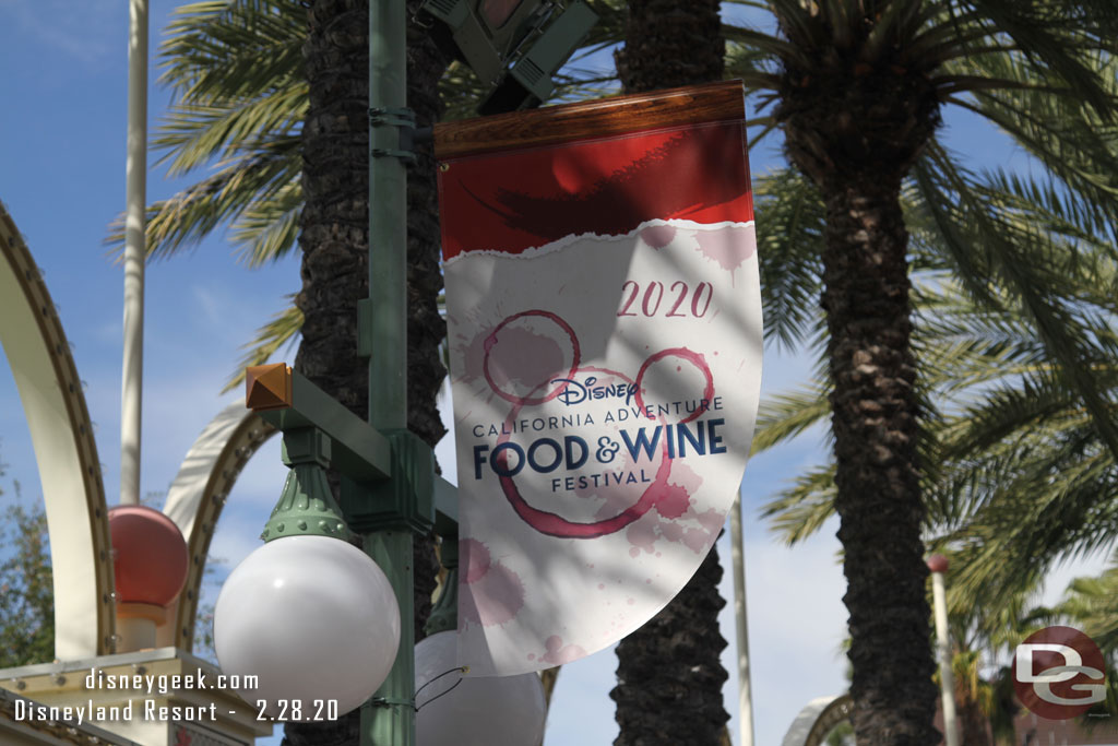 Banners line the parade route.