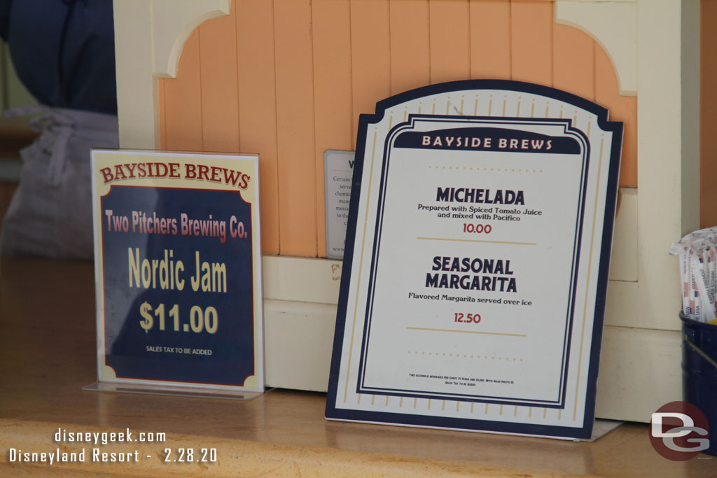 Bayside Brews special offerings.