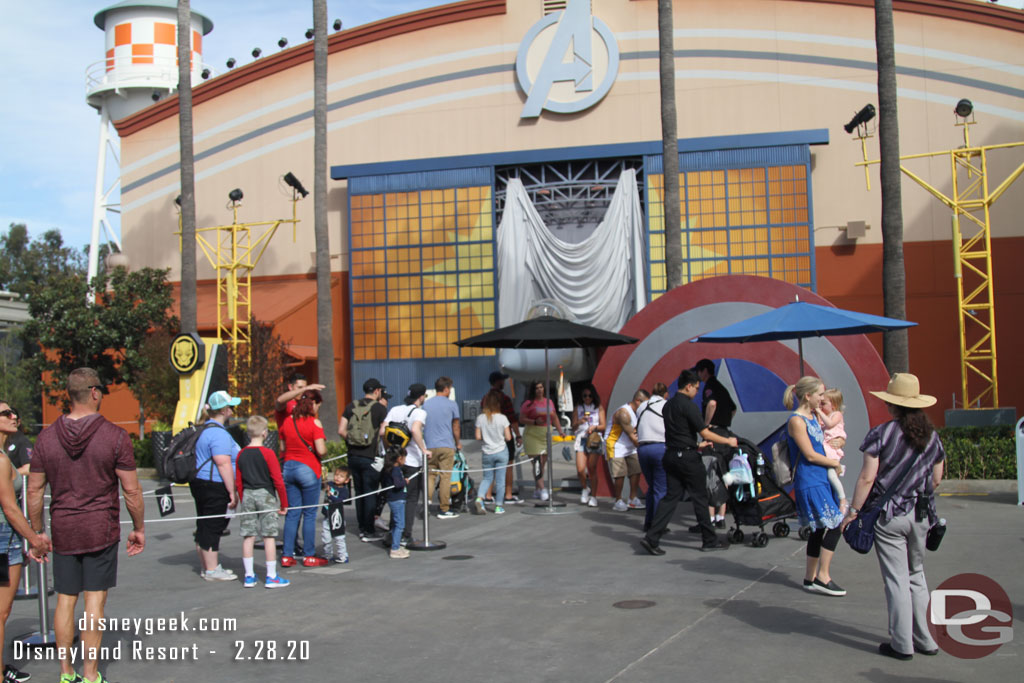 Captain America was out greeting guests.