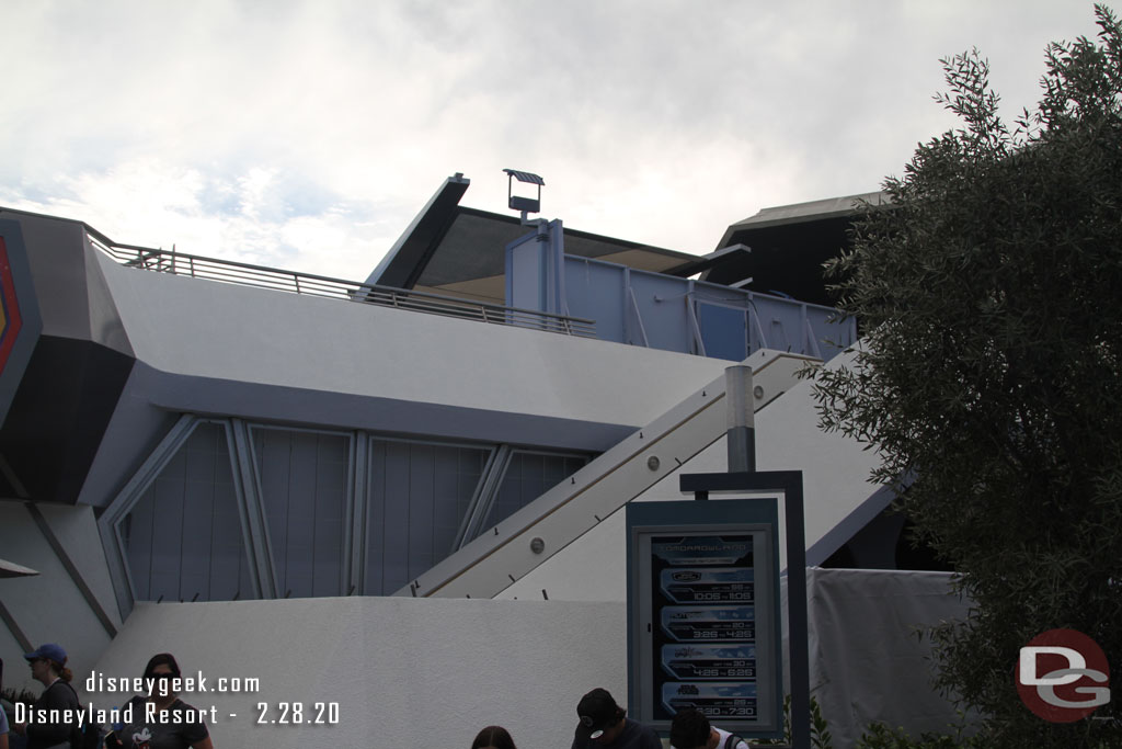 Not a lot of visible progress on the stairs in Tomorrowland.