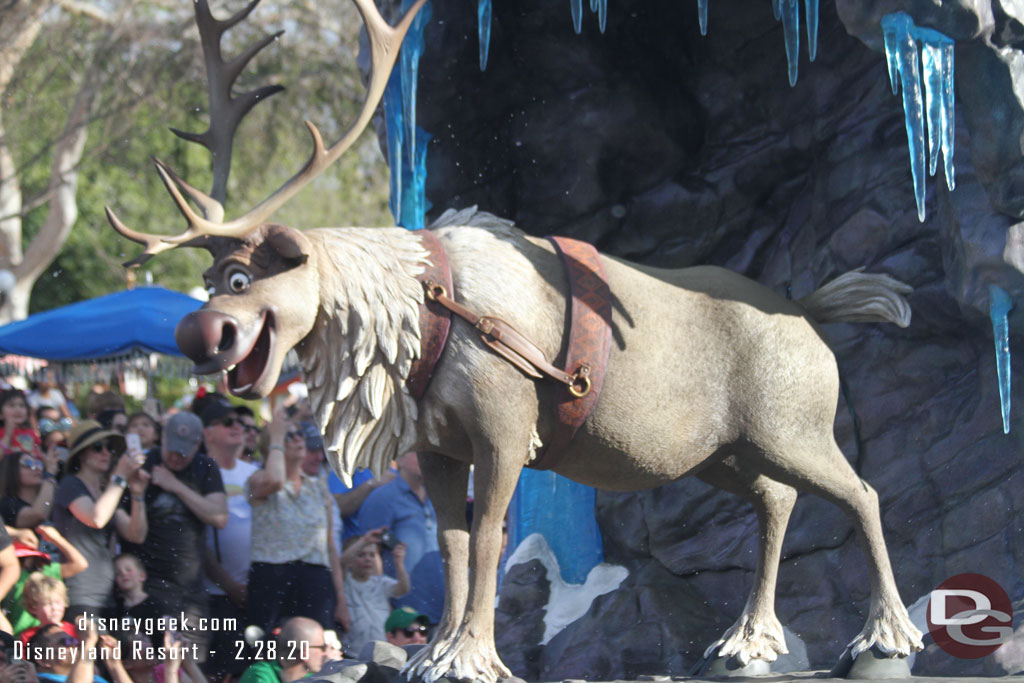 Sven is on the back of the float.