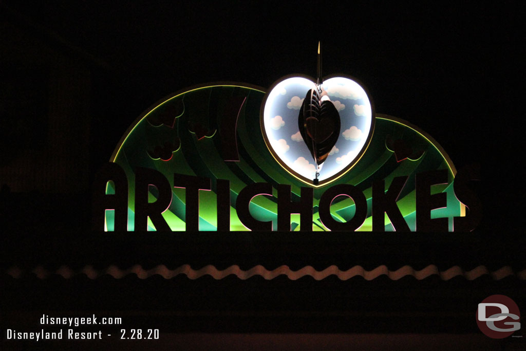 Another Marketplace sign at night