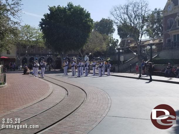 The Disneyland Band arriving for their 10am set.  No time to stop though as I was heading out to a Walt Disney Archives Event.   I will return this afternoon.