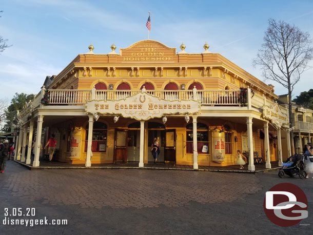 The Golden Horseshoe this evening.