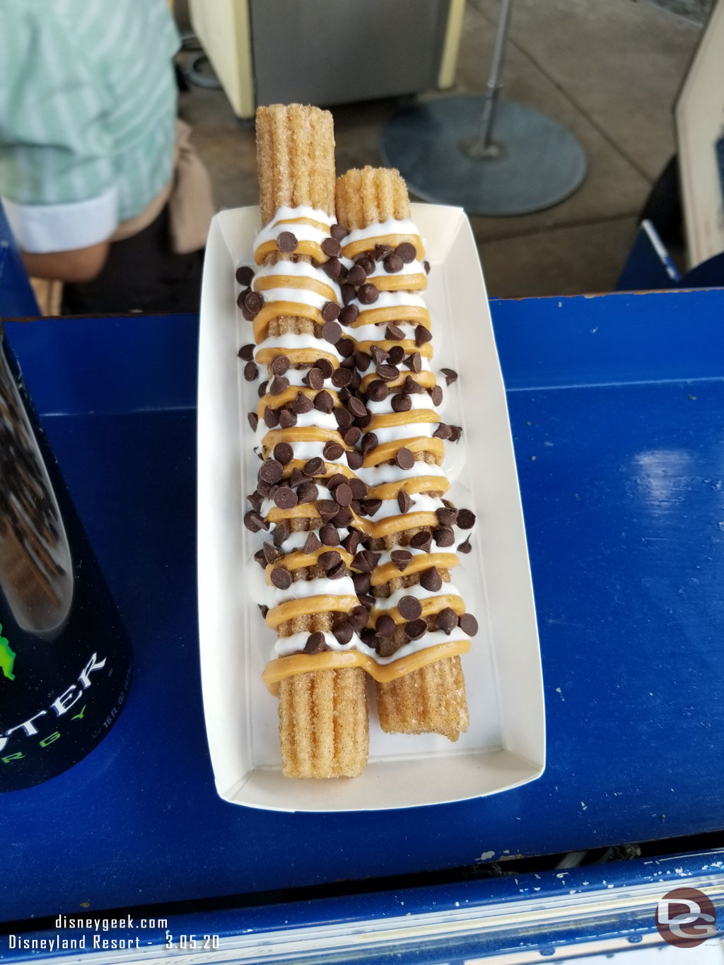 They had a Fluffernutter Churro on display at the cart so stopped for a picture