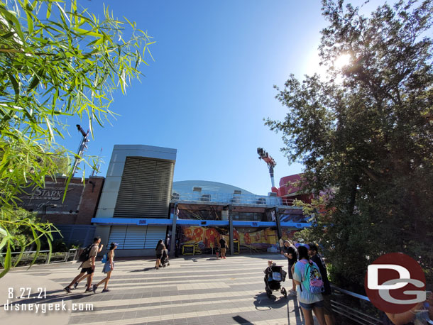 I found a spot in the shade with a view of The Amazing Spider-Man! show.