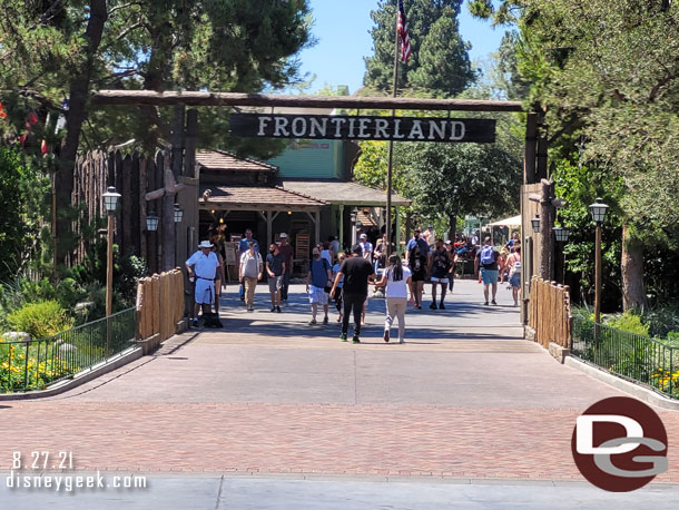 The Frontierland entrance project also was completed during the closure.  The walkway is wider now.