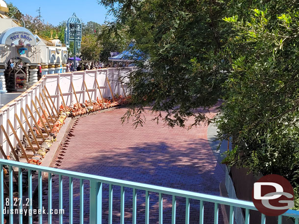 A look at the new pavers from the Disneyland Railroad.