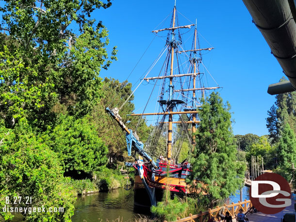 The Sailing Ship Columbia passing by.