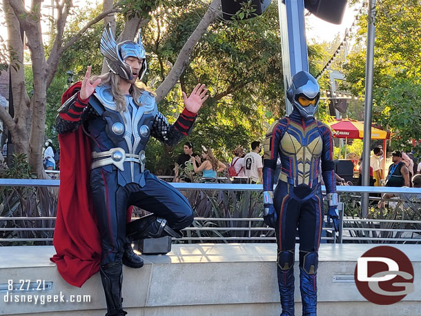 Thor and the Wasp meeting guests.