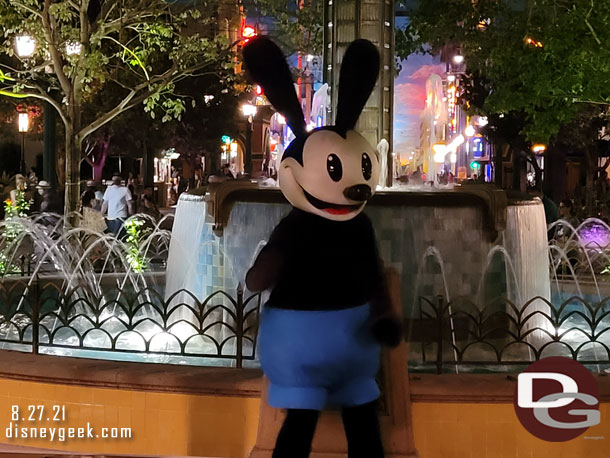 Oswald greeting guests