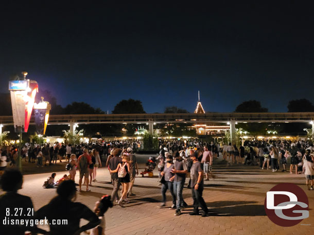 The Disneyland entrance queues.