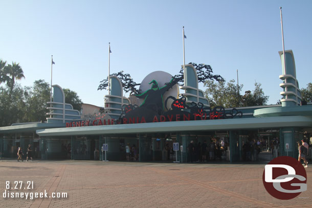 The DCA entrance is decked out for Halloween, which starts next Friday.