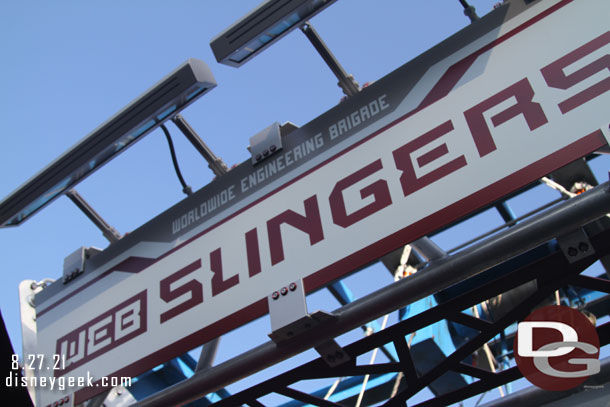 Entering the main queue area for WEB Slingers.