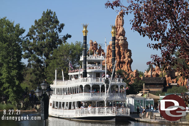 The Mark Twain Riverboat in port