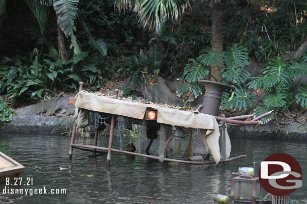 The sunken boat in the hippo pool