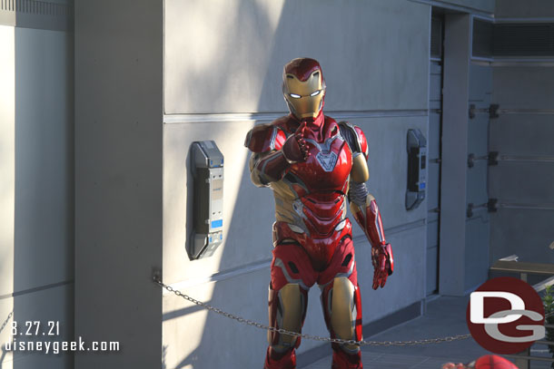 Iron Man greeting guests