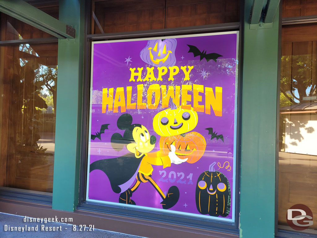 World of Disney windows feature Halloween too.