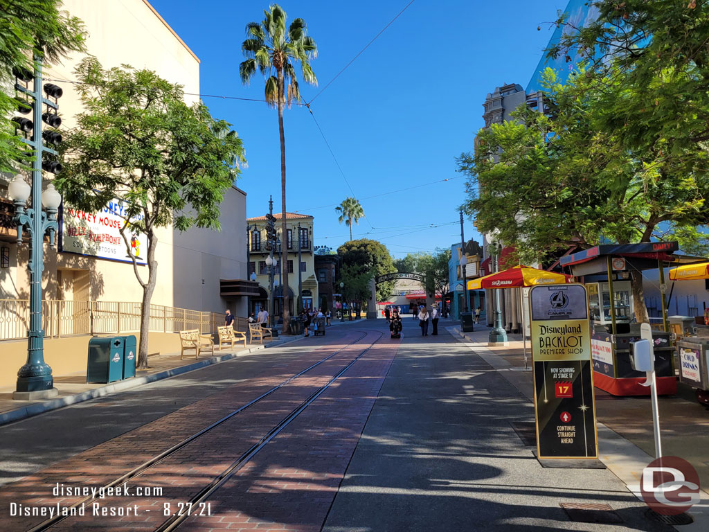 Looking up Sunset Blvd.