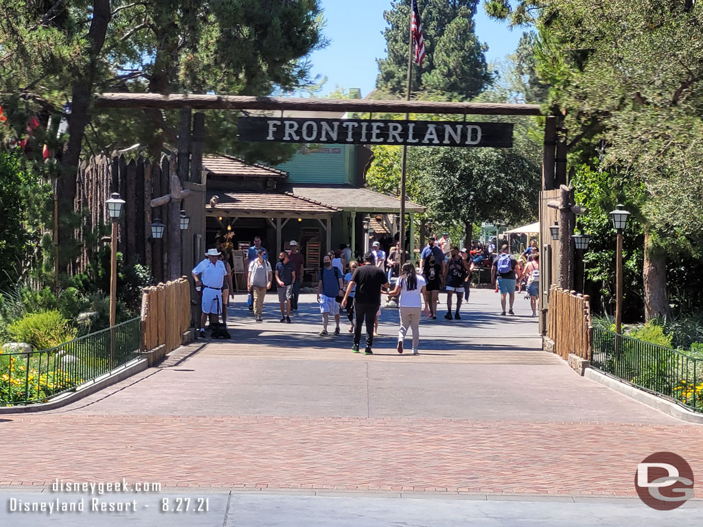 The Frontierland entrance project also was completed during the closure.  The walkway is wider now.