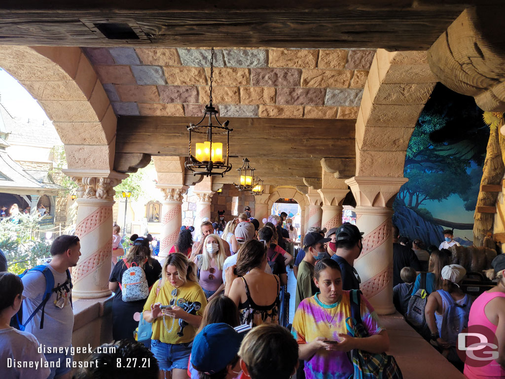 If you are looking for distancing there is none in Fantasyland queues 