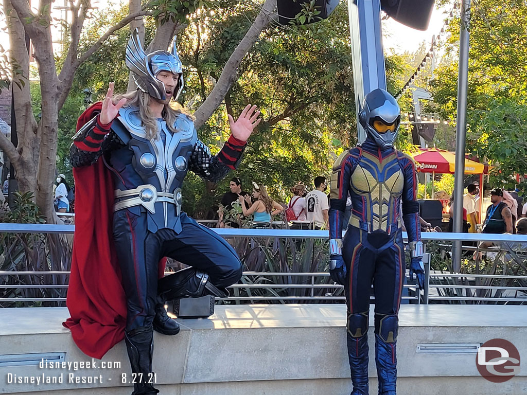 Thor and the Wasp meeting guests.