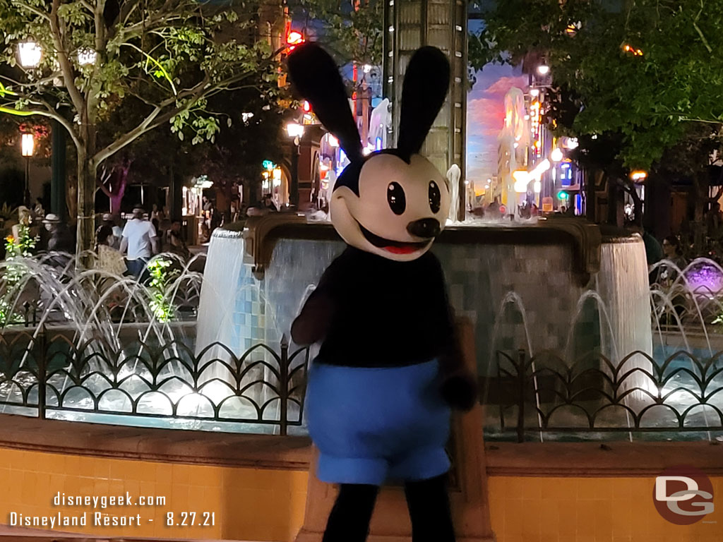 Oswald greeting guests