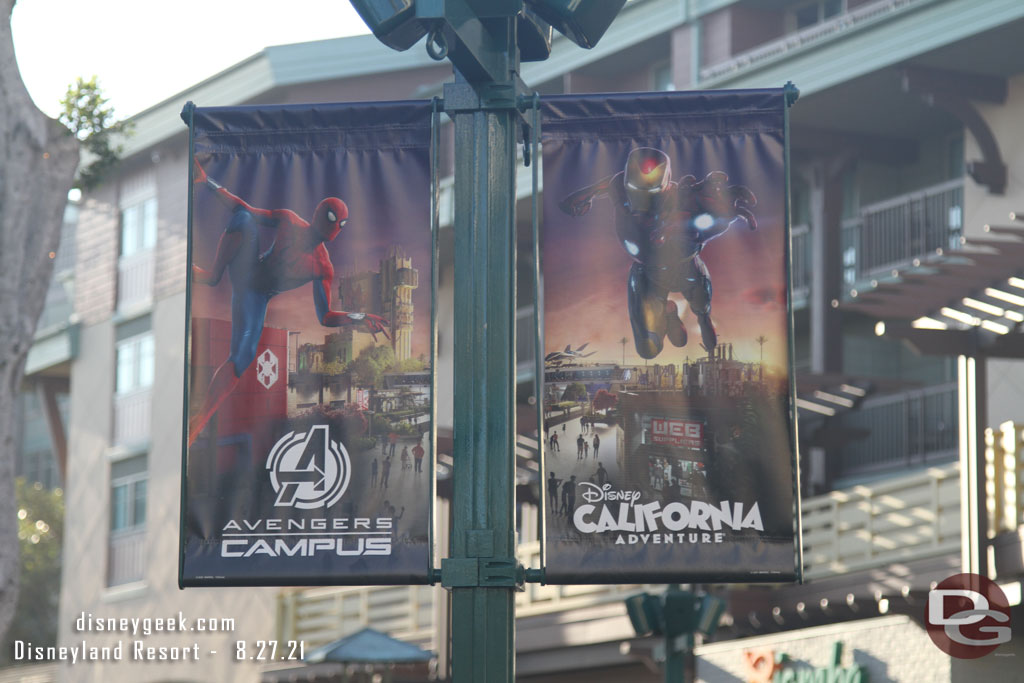 More Avengers Campus banners.