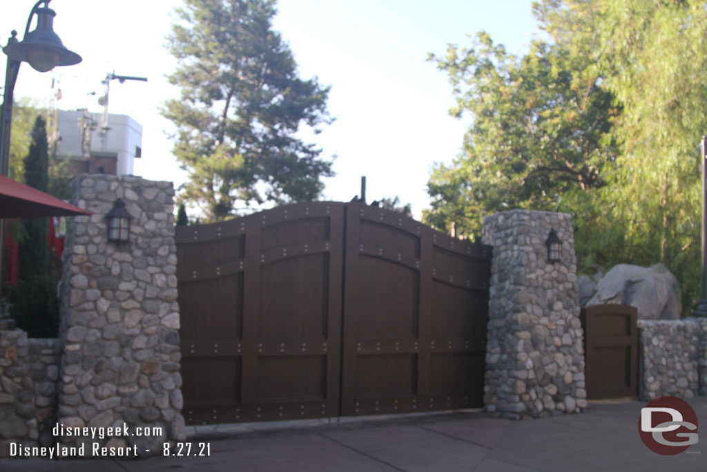 The little out cove between Buena Vista Street and Avengers Campus was closed.