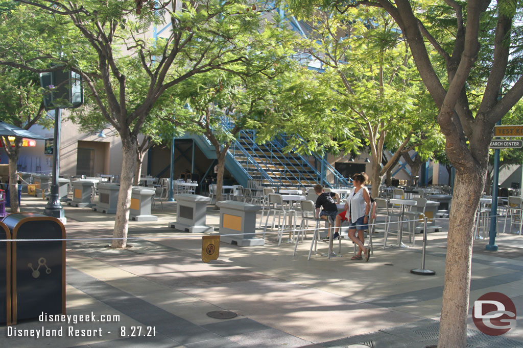 The Hyperion queue space is turned into a dining area.