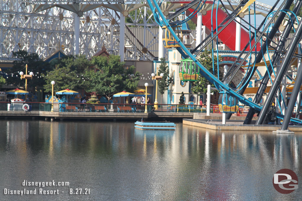 The World of Color projector/light housing have been yet to return.