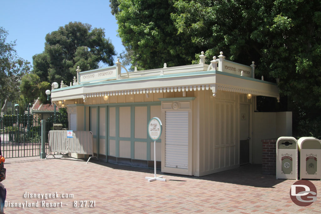 The newsstand is closed for renovation.