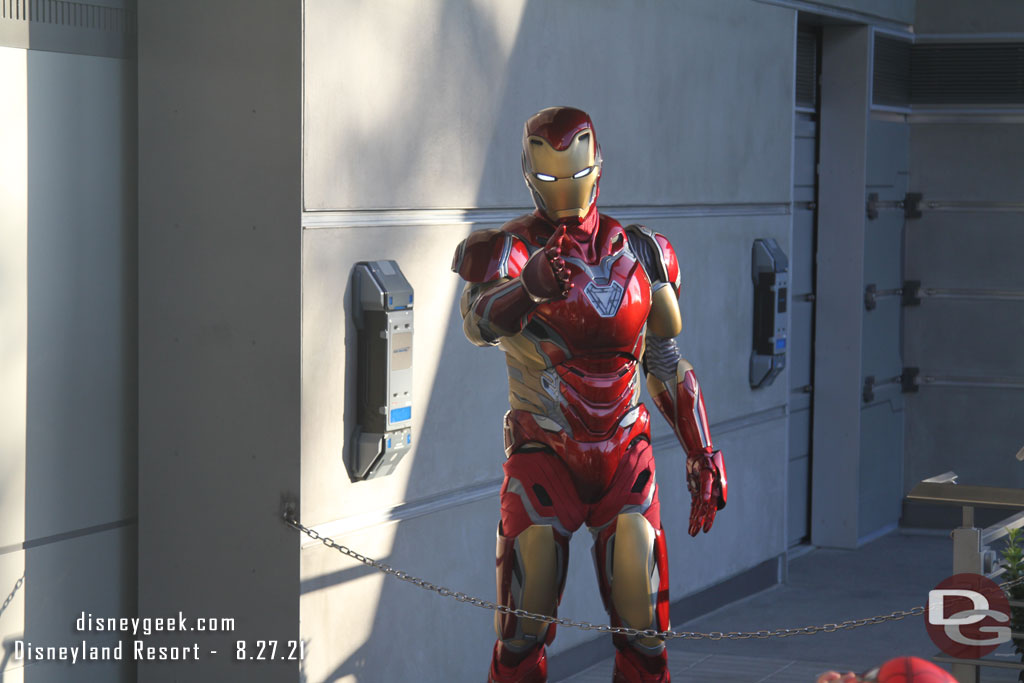 Iron Man greeting guests