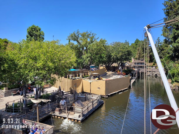 Approaching the Pelican's Landing work. It is the entire walkway from the top of the hill down to the just past the old smoking area.