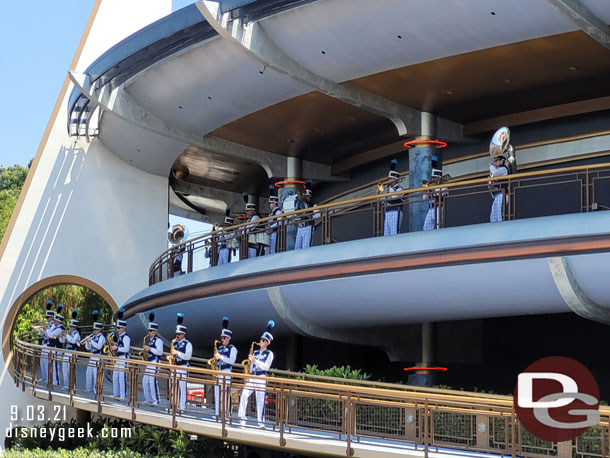 The Disneyland Band performing in Tomorrowland