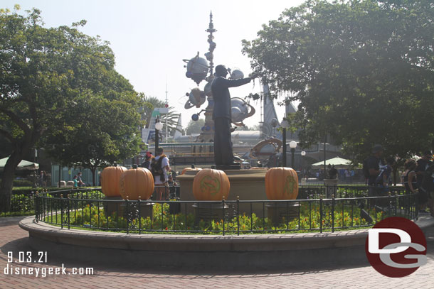 The pumpkins have returned to the hub around the Partners statue.