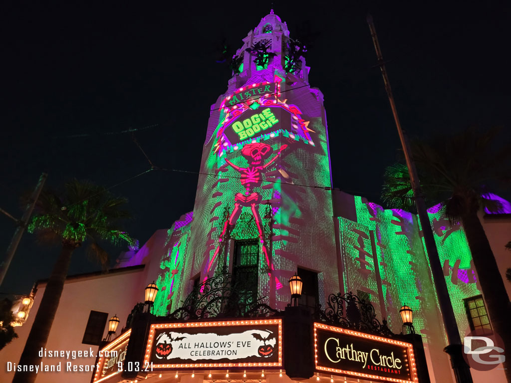 Carthay Circle theater projections