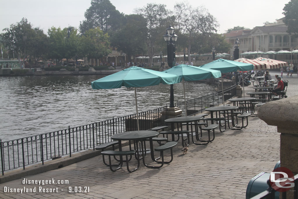 Riverfront dinning is an option right now.  