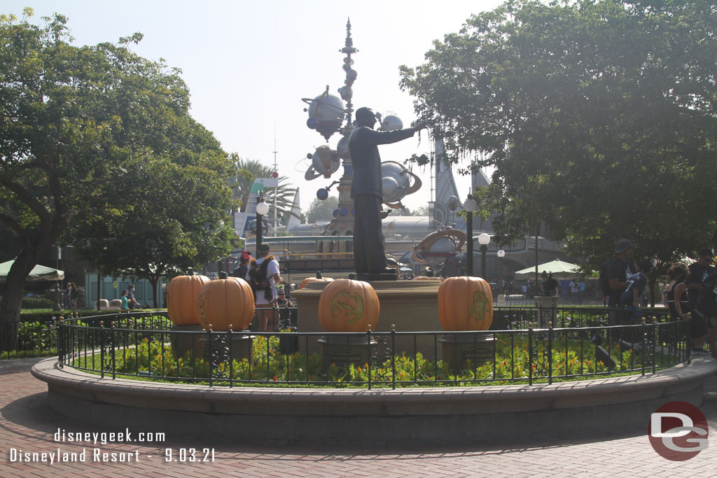 The pumpkins have returned to the hub around the Partners statue.