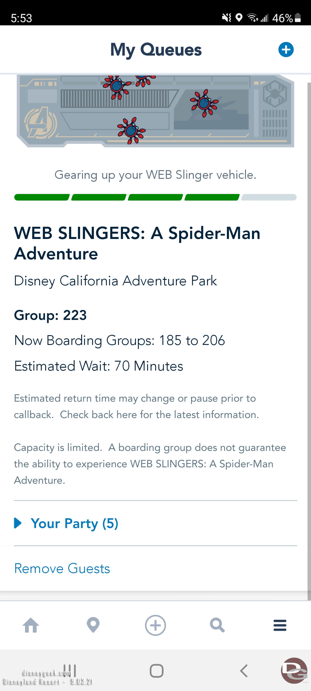 Checking WEB Slingers.. still a ways to go before my group.