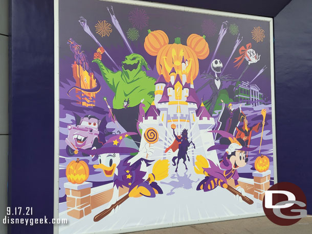 Tim Wollweber mural on the former ESPN building for Halloween Time.