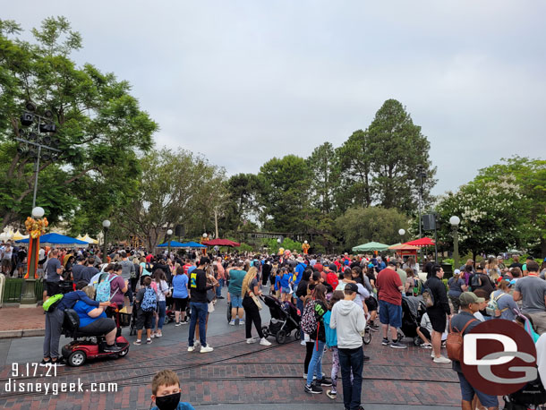 The west side had the most guests queued up this morning.