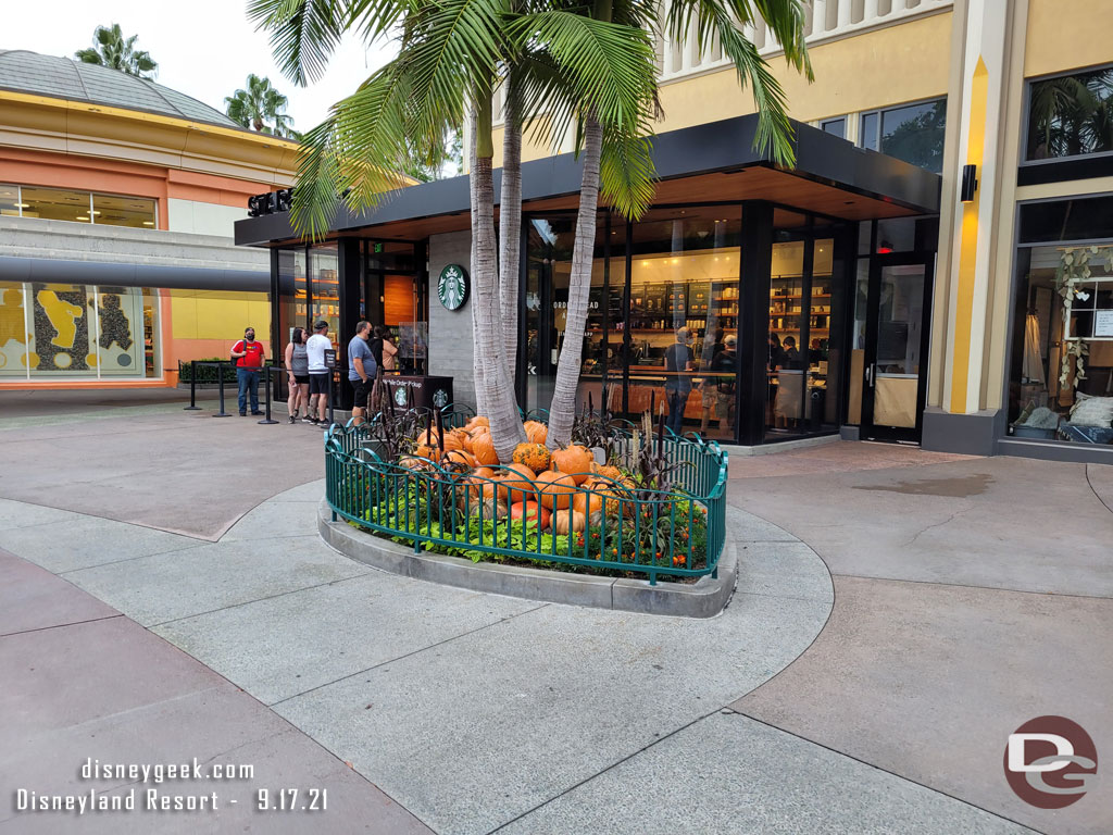 Regular pumpkins are throughout Downtown Disney as HalloweenTime decorations.