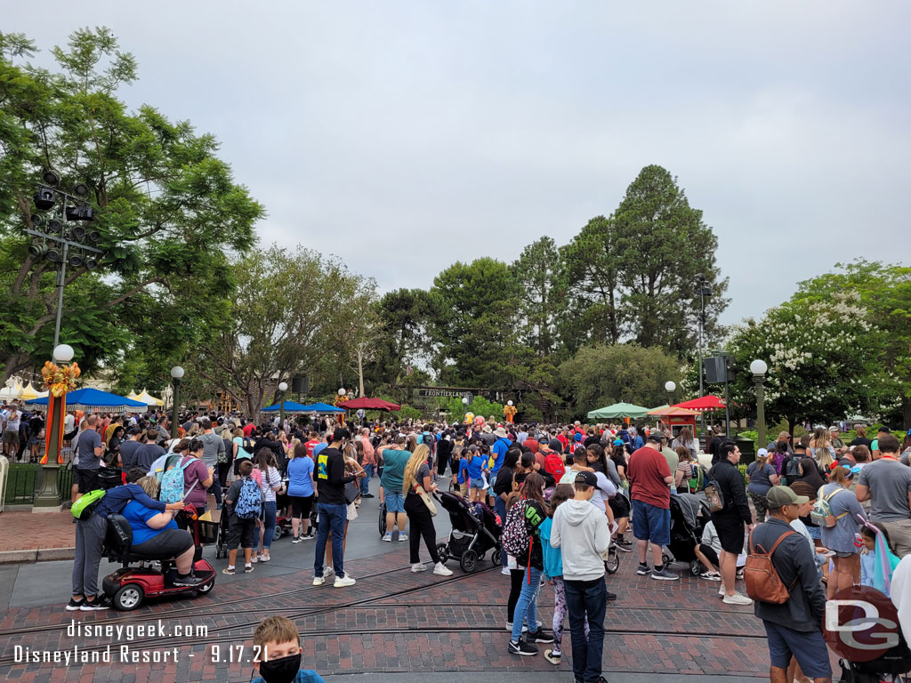 The west side had the most guests queued up this morning.