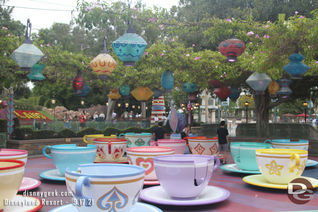 The Tea Cups were also open with no wait.