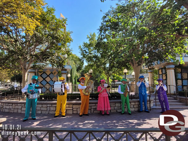 The Pearly Band performing in the small world mall area.