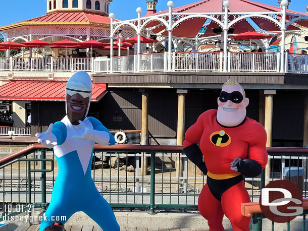 Mr. Incredible and Frozone out for pictures