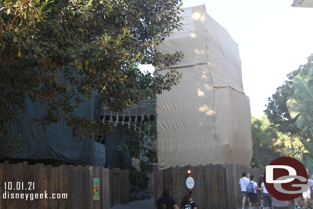 Tarzan's Treehouse is still closed for renovation, you could hear work going on this morning.